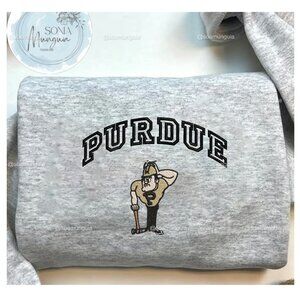 Purdue Boilermakers Embroidered Crewneck Sweatshirt | NCAA College Football Hood